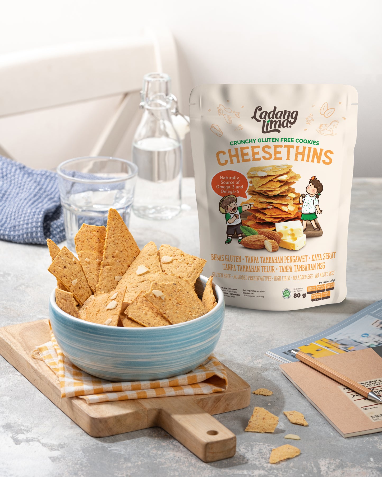 Ladang Lima Cheesethins 80g